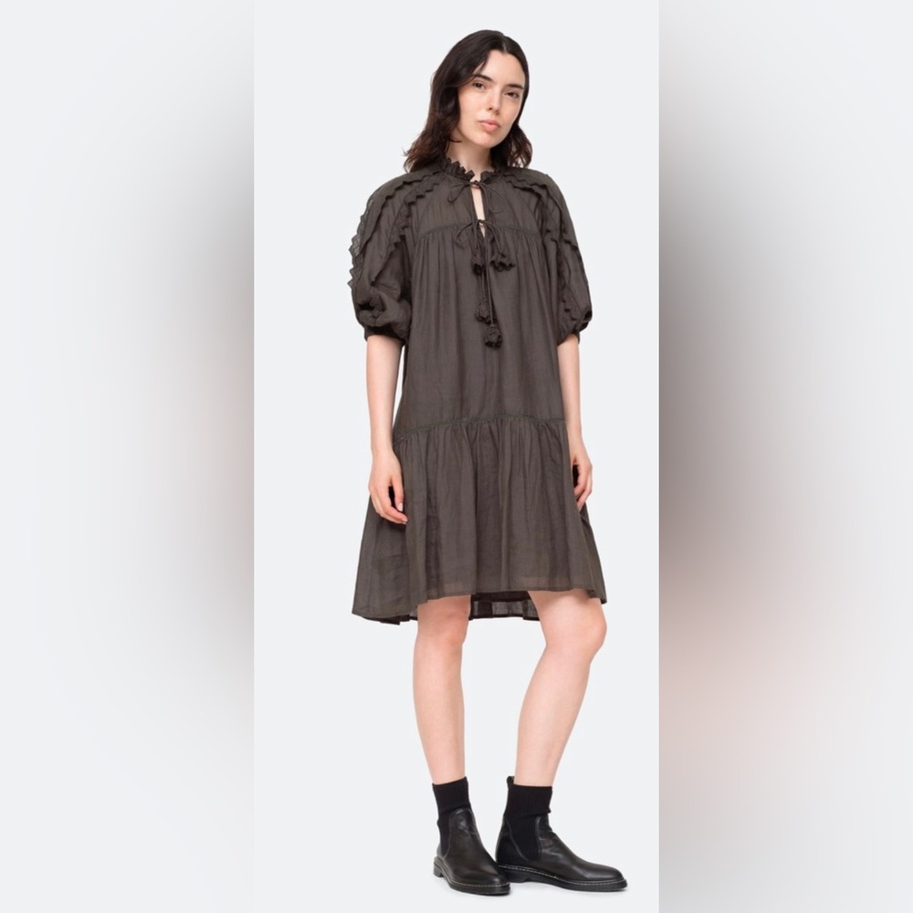 Sea New York Zig Zag Ramie Raglan Dress